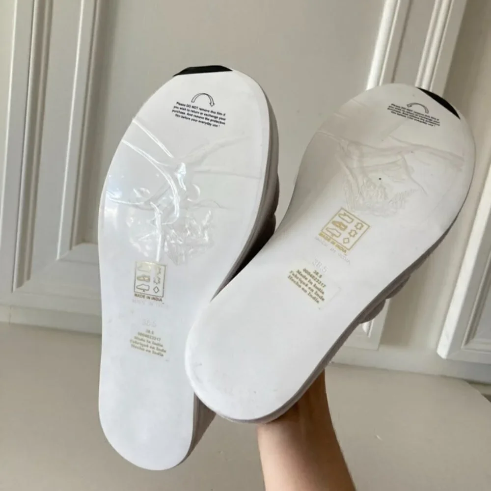 NWOT Free People Almost Paradise White Suede Platforms Sz 38.5
